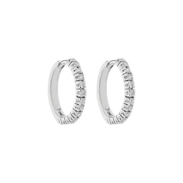 Earrings white gold k18