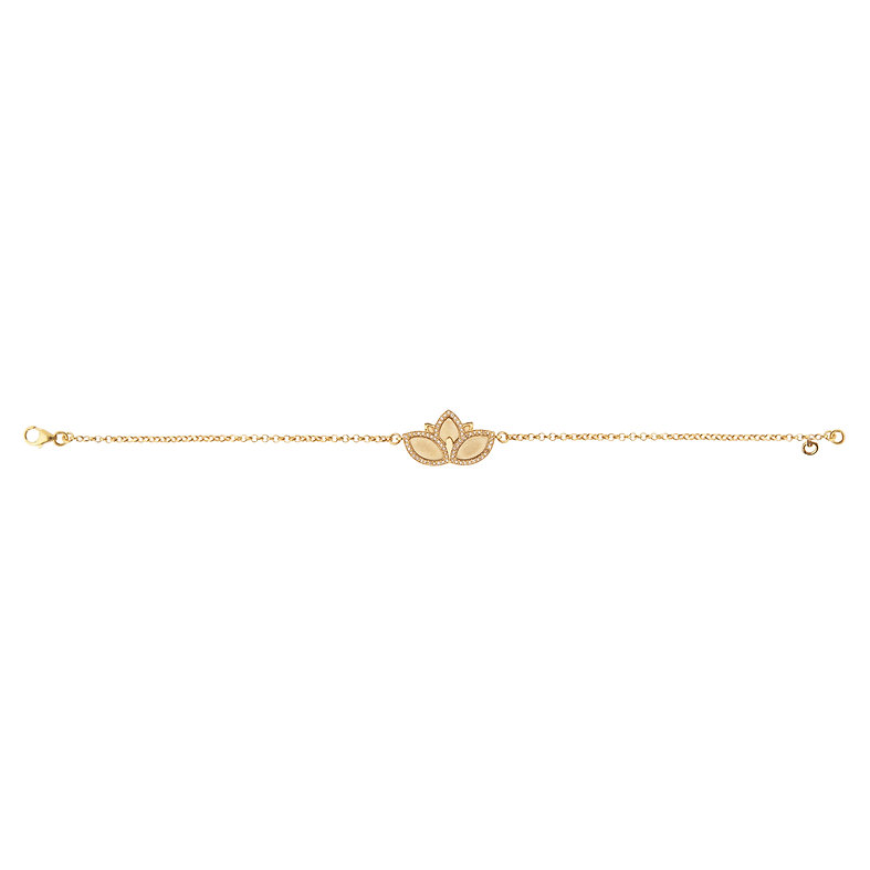 Lotus Bracelet in 14K gold with brilliant-cut diamonds - Image 3