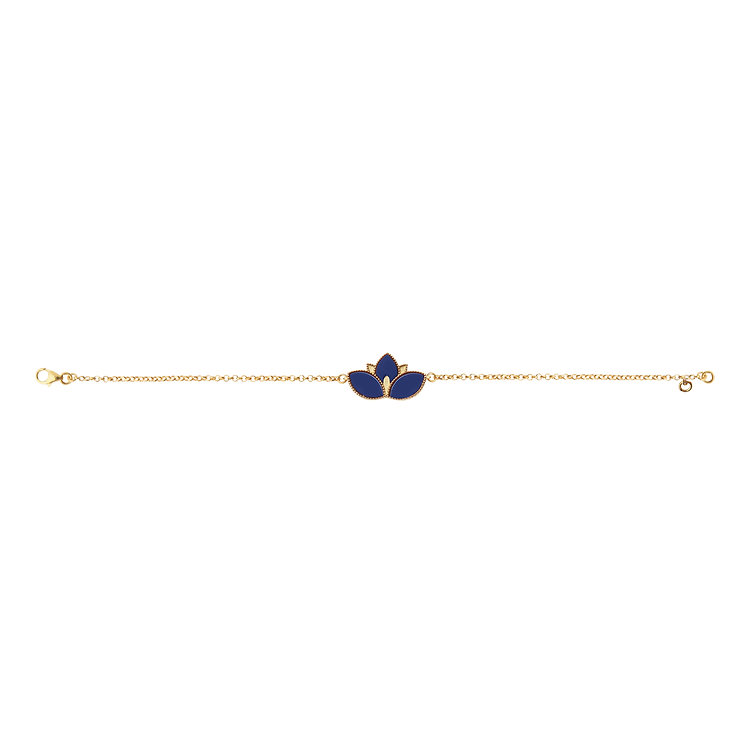 Βραχιόλι Lotus “Lucky Charm 2025” Χρυσό 14ΚΤ με Lapis - Image 2