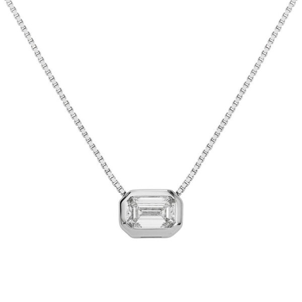 Emerald-Cut Diamond Pendant